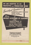 Matchbook Cover - Ray Manufacturing Burbank CA 40 Strike