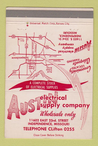 Matchbook Cover - Austin Electrical Supply Independence MO 40 Strike