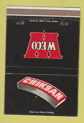 Matchbook Cover - Chiksan Weco Chicago IL Houston TX oil well 40 Strike