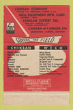 Matchbook Cover - Chiksan Weco Chicago IL Houston TX oil well 40 Strike