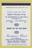 Matchbook Cover - Tennytown Motel Bloomsburg PA 40 Strike