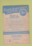 Matchbook Cover - Epworth Manufacturing Detroit MI 40 Strike