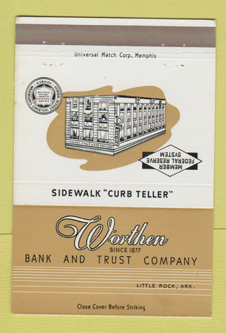 Matchbook Cover - Worthen Bank and Trust Little Rock AR 40 Strike