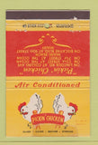 Matchbook Cover - Pickin Chicken Miami FL WORN TAPED 40 Stick