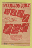 Matchbook Cover - Sterling Bolt Company Chicago IL 40 Strike