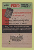 Matchbook Cover - Mine Safety Appliances Pittsbugh PA 40 Strike