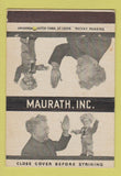 Matchbook Cover - Maurath Inc Electrodes Cleveland OH 40 Strike