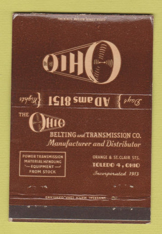 Matchbook Cover - Ohio Belting and Transmission Toledo OH 40 Strike