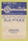 Matchbook Cover - Right and Left Tools Philadelphia PA 40 Strike