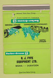 Matchbook Cover - Barber Green Tractors Regina Saskatoon SK 40 Strike