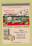 Matchbook Cover - Block Masonry Homes Nelsen Concrete Champaign IL 40 Strike