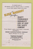 Matchbook Cover - Block Masonry Homes Nelsen Concrete Champaign IL 40 Strike
