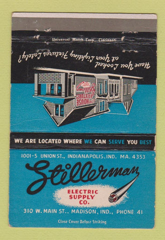 Matchbook Cover - Stillerman Electric Supply Madison IN 40 Strike