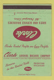 Matchbook Cover - Clarke Sanding Machine Company Muskegon MI 40 Strike