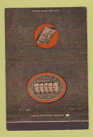 Matchbook Cover - Turner Brothers Gauges Ferndale MI 40 Strike