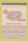 Matchbook Cover - Worthen Bank and Trust Little Rock AR WEAR 40 Strike