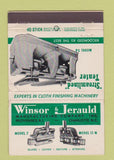 Matchbook Cover Winsor & Jerauld Cloth Finishing Machine Charlotte NC 40 Strike
