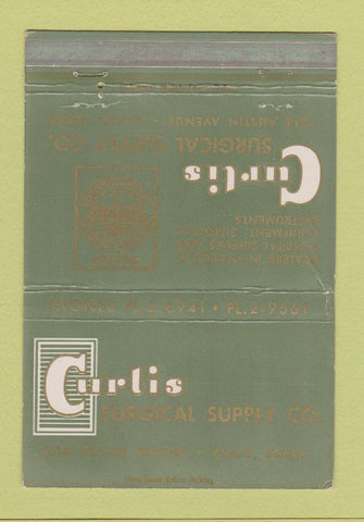 Matchbook Cover - Curtis Surgical Supply Waco TX WEAR 40 Strike
