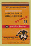 Matchbook Cover - Post Glover Steel Grid Resistors Cincinnati OH 40 Strike