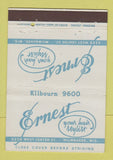 Matchbook Cover - Ernest Hair Salon Milwaukee WI 40 Strike