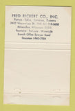 Matchbook Cover - Dempster Fred Richert Pumps Milwaukee WI 40 Strike