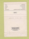 Matchbook Cover - Upjohn Veterinary Products Kalamazoo MI 40 Strike