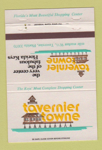 Matchbook Cover - Tavernier Towne FL 40 Strike