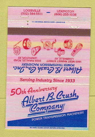 Matchbook Cover - Albert Crush Transmission Louisville Lexington KY 40 Strike