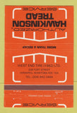 Matchbook Cover - Hawkinson Tread West End Tire Winnipeg MB 40 Strike