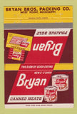 Matchbook Cover - Bryan Canned Meats West Point MS 40 Strike