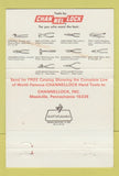 Matchbook Cover - Channel Lock Tools Banks Miller Tomahawk KY 40 Strike
