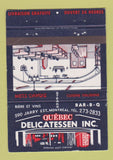 Matchbook Cover - Quebec Deli Montreal QC 40 Strike