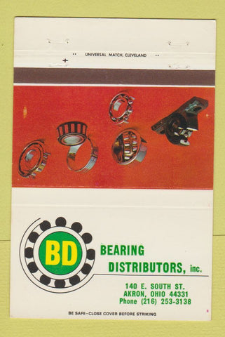 Matchbook Cover - Bearing Distributors Akron OH 40 Strike