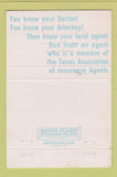 Matchbook Cover - Panola Insurance Agency Carthage TX Houston American 40 Strike