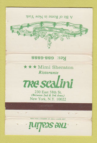 Matchbook Cover - The Scalini Italian Restaurant New York City WEAR 40 Strike