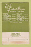 Matchbook Cover - Wonder Shops Clothes Long Beach Whittier CA 40 Strike