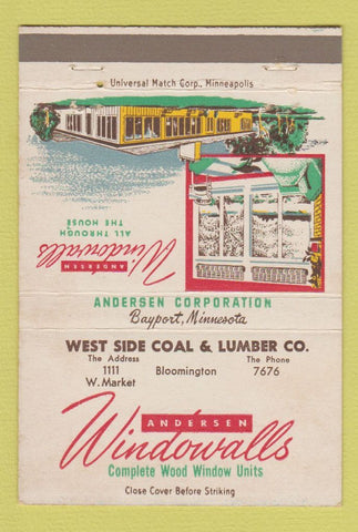 Matchbook Cover - Andersen Windows Bloomington MN 40 Strike