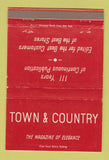 Matchbook Cover - Town and Country Publication  WEAR 40 Strike