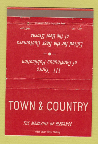 Matchbook Cover - Town and Country Publication  WEAR 40 Strike