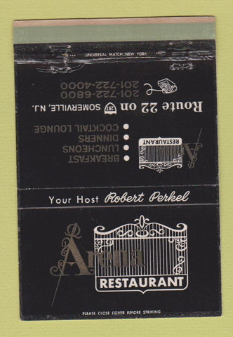 Matchbook Cover - Arena Restaurant Somerville NJ WEAR 40 Strike