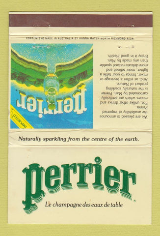 Matchbook Cover - Perrier Water Australia 40 Strike