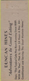 Matchbook Cover - Chequamegon Cafe Butte MT