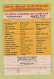 Matchbook Cover - Boehck Equipment Hales Corners WI Construction WEAR 40 Strike