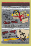 Matchbook Cover - Man Kind Dog Food Cat Portland OR WORN 40 Strike