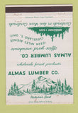 Matchbook Cover - Almas Lumber Cleveland OH 40 Strike