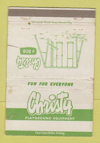 Matchbook Cover - Christy Playground Equipment WEAR 40 Strike