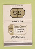 Matchbook Cover - Shake Steers Coffee Shop San Francisco CA 40 Strike