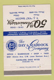 Matchbook Cover - Day and Maddock Company Cleveland OH Vic Bacon 40 Strike