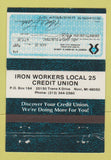 Matchbook Cover - Iron Workers Local 25 Credit Union Novi MI 40 Strike