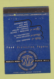 Matchbook Cover - Kalamazoo Vegeatble Parchment MI Paper Mill WEAR 40 Strike